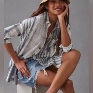 Plaid Button-Up Shirt